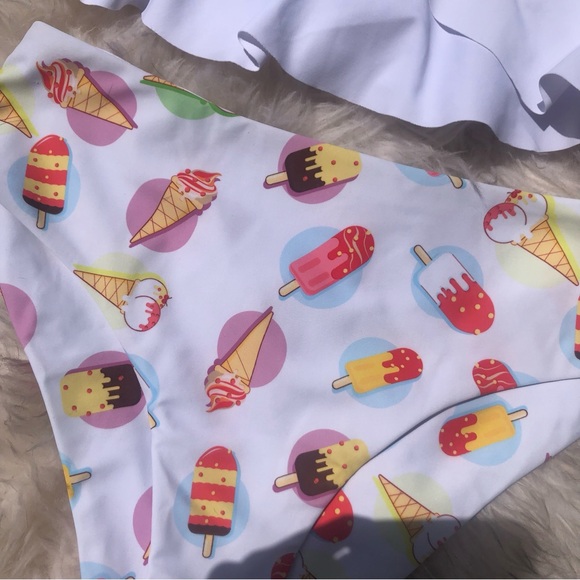 BIKINI SWIMMING SUIT BATHING SUIT ICE-CREAM PATTERN SHEIN - Picture 14 of 15